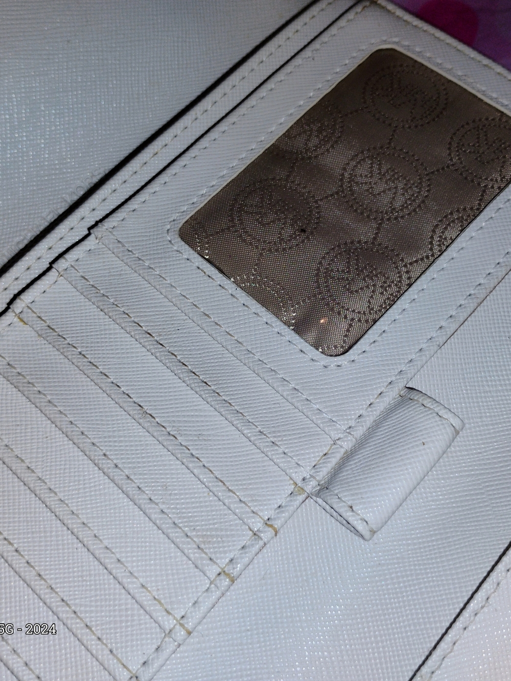 Michael Kors Cream Logo Crossbody Bag with Gold Plaque - Picture 3 of 6